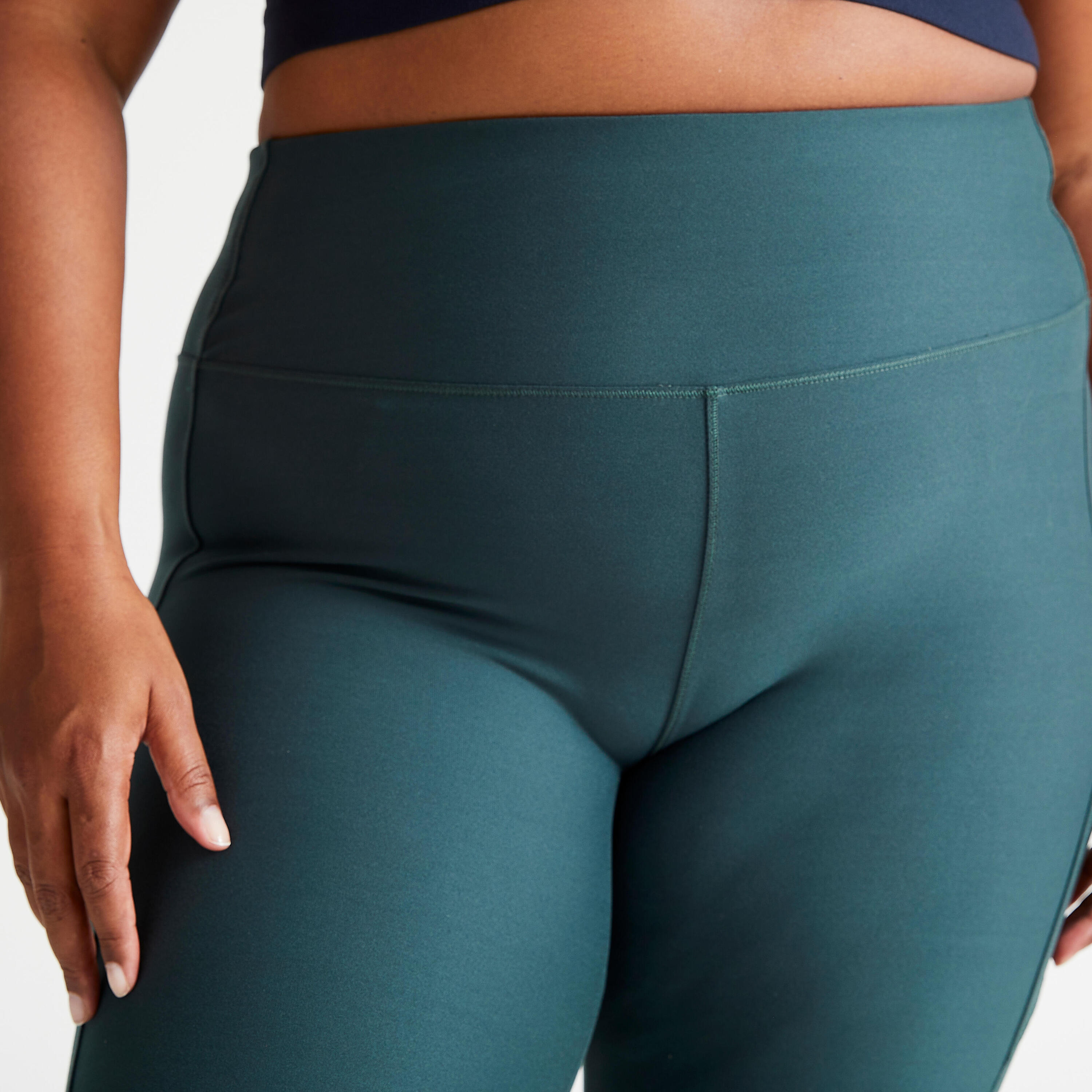 Women's plus size sports leggings with pocket, blue green 4/6
