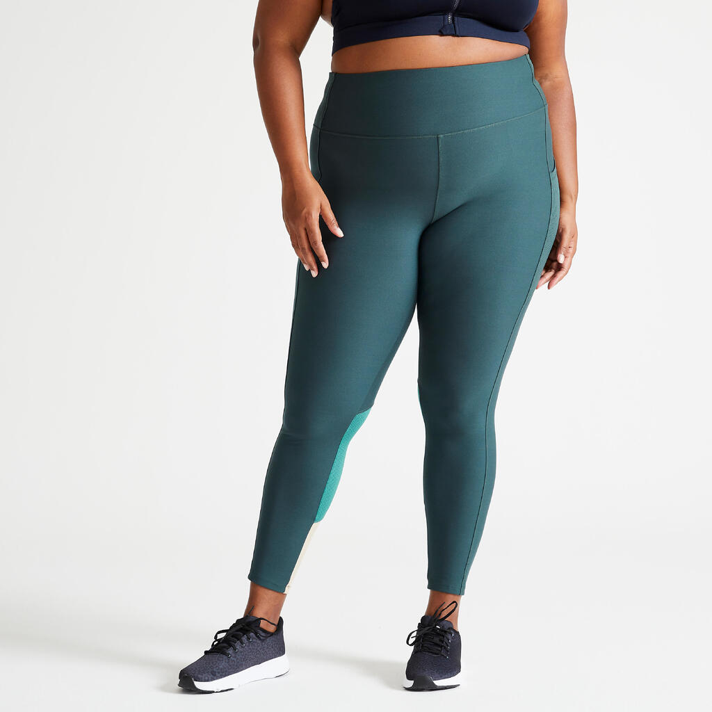 Women's Cardio Fitness Plus Size Leggings with Pocket - Green