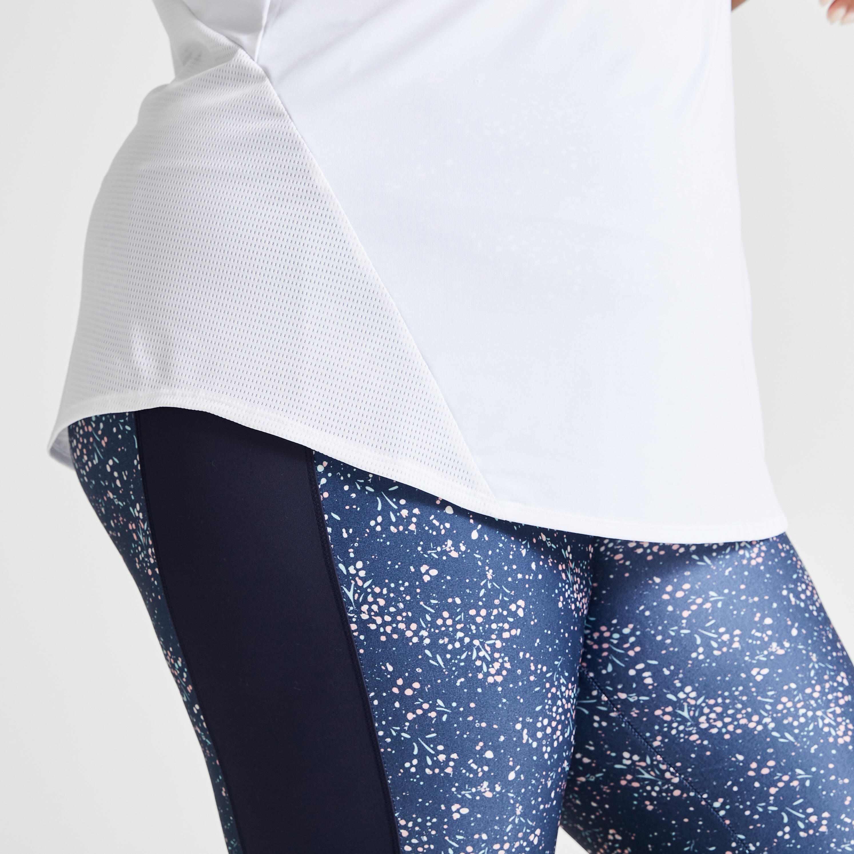 Women's Fitness Cardio Training Tank Top 120L - White Print 5/5