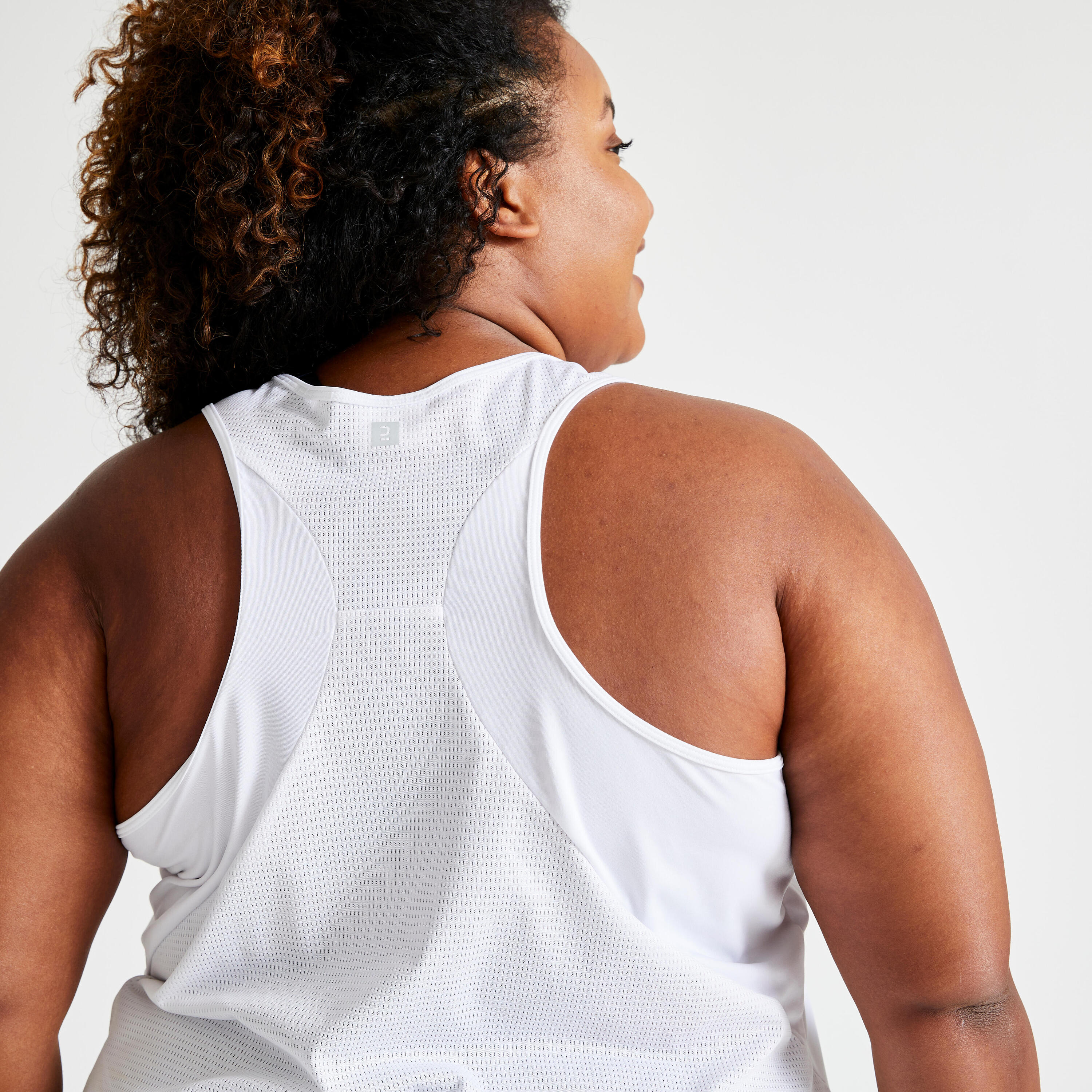 Women's Fitness Cardio Training Tank Top 120L - White Print 3/5