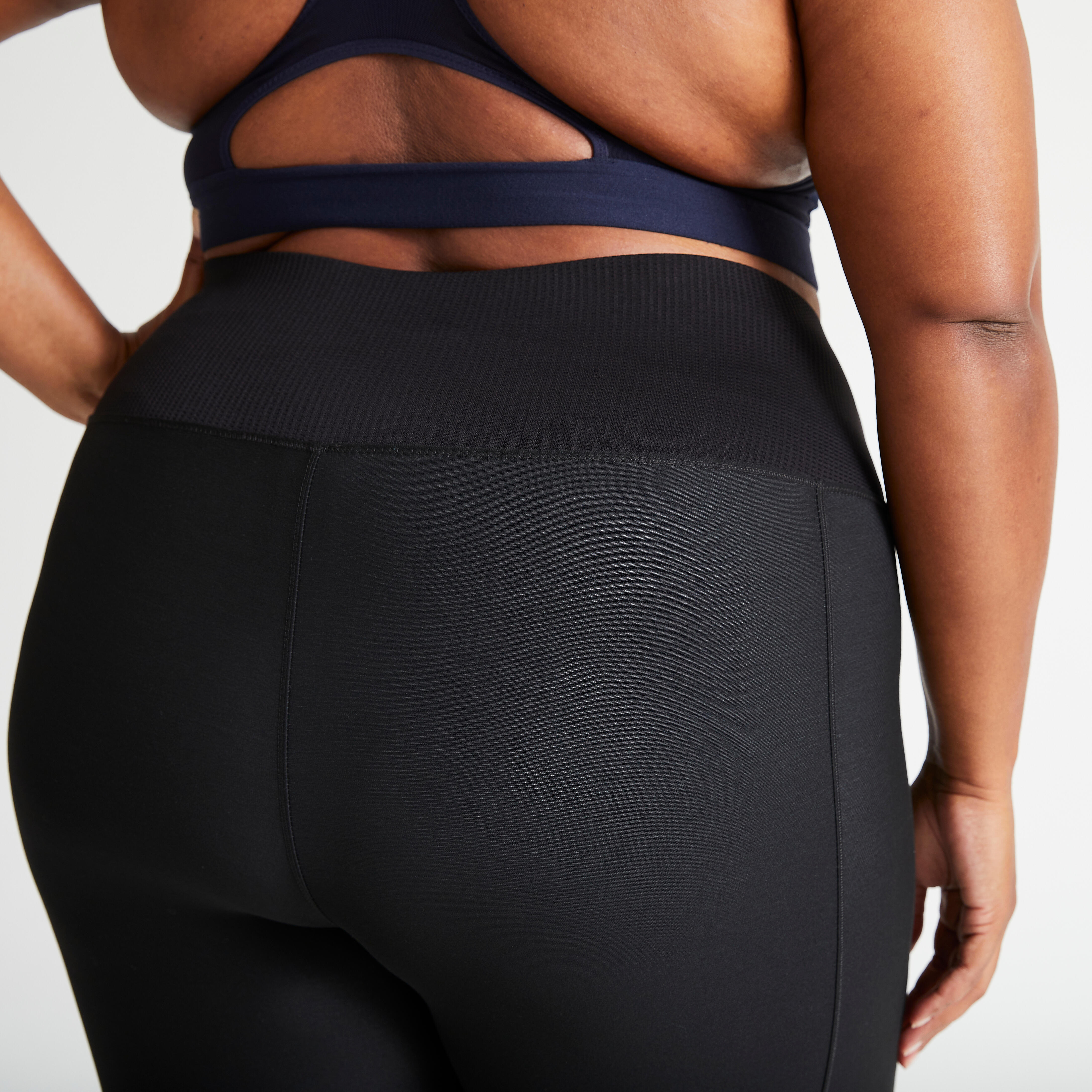 Women's Large Straight-Cut Fitness Cardio Jacket - Black DOMYOS