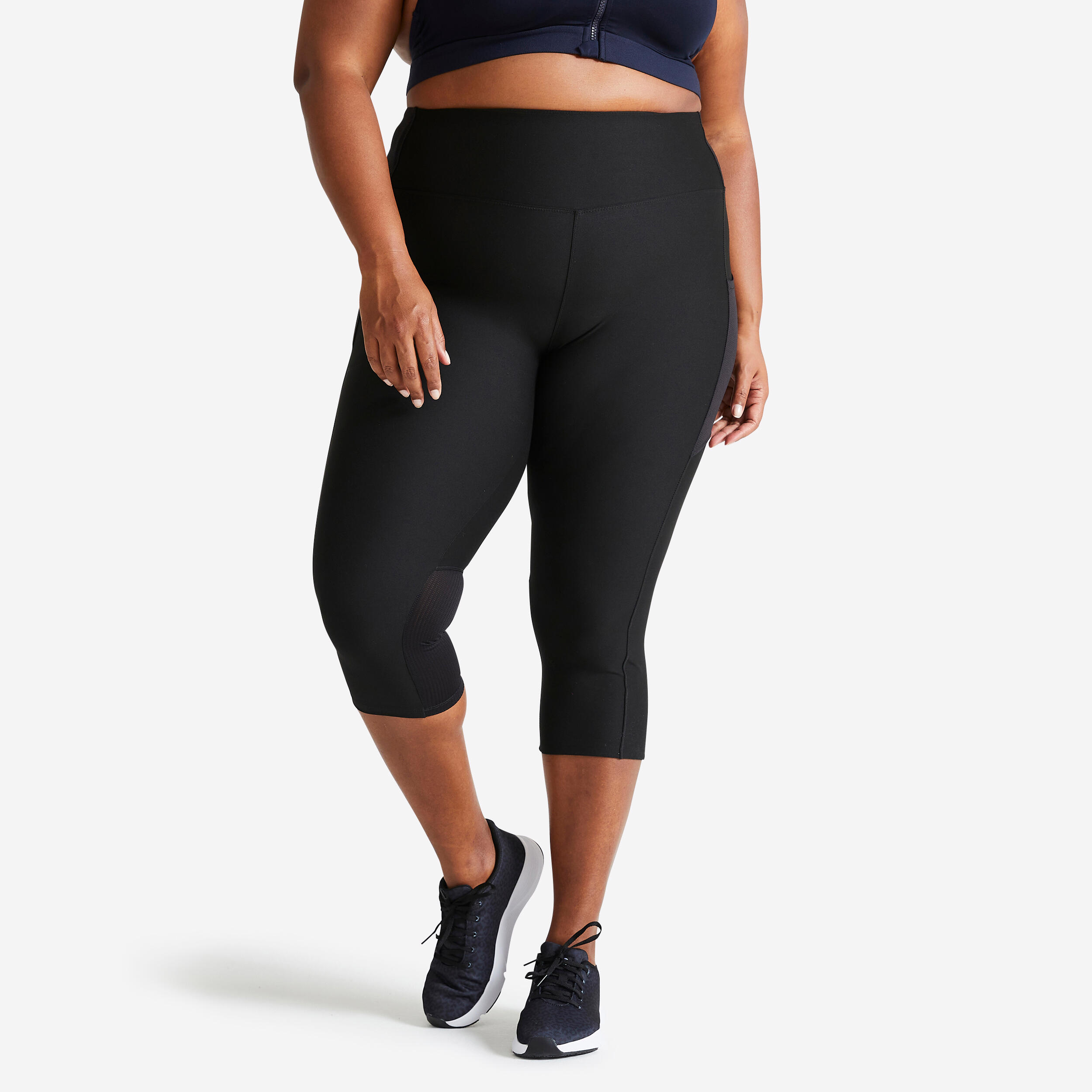 DOMYOS 7/8 Fitness Leggings with Phone Pocket (Plus Size)
