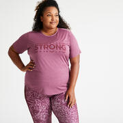 Women's Slim-Fit Large Fitness Cardio T-Shirt - Purple