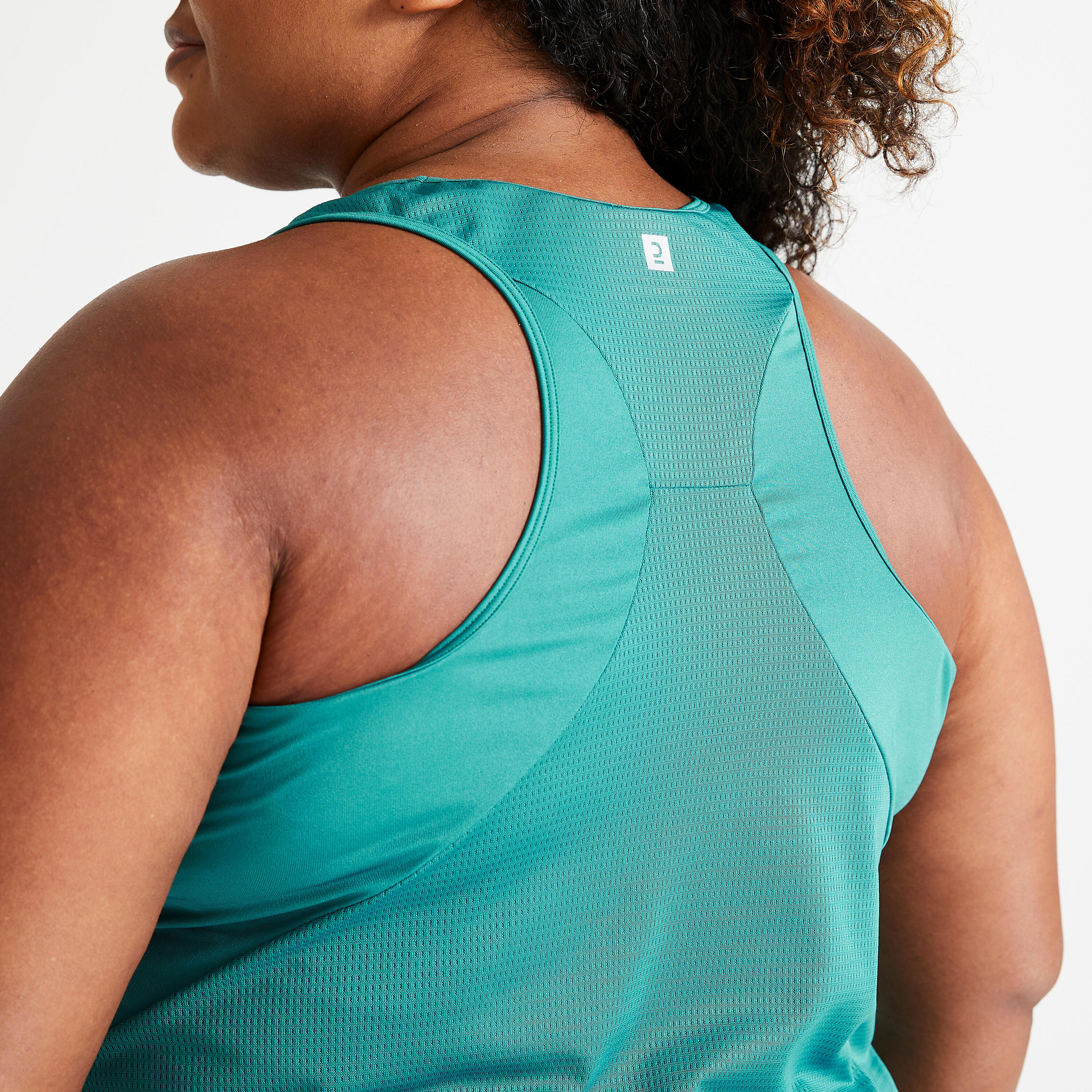 Women's Fitness Cardio Training Tank Top 120L - Green Print 5/5