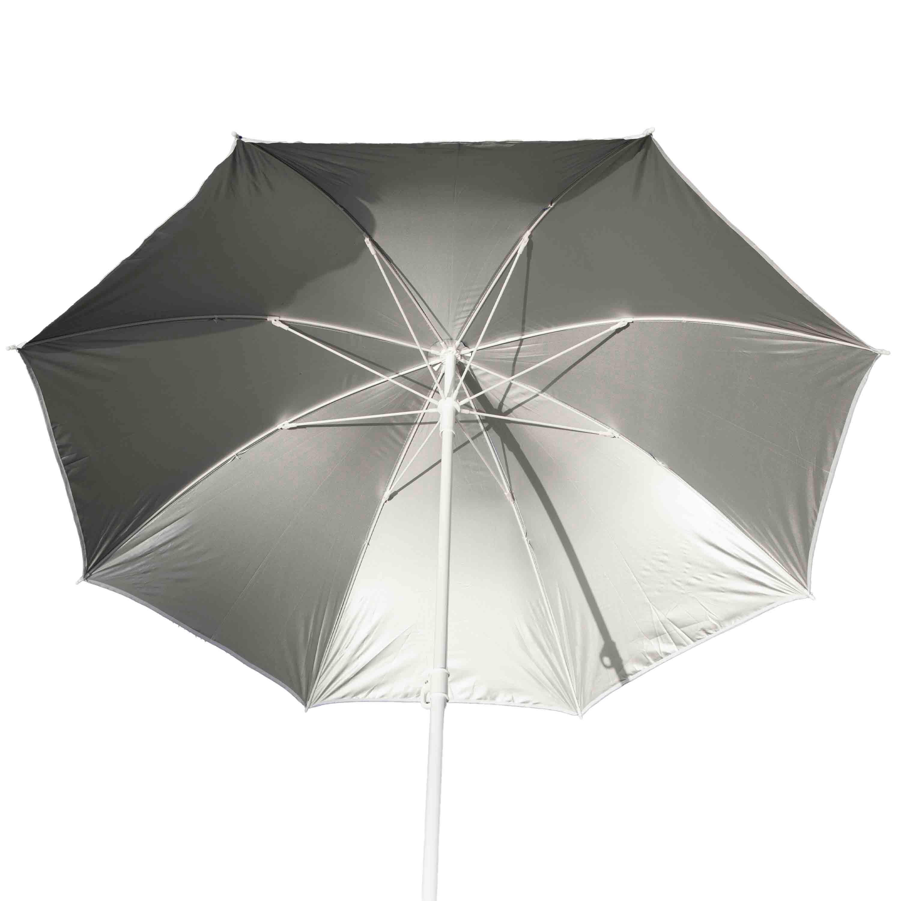 Sombrilla playa UPF50+ 160cm Sun&Surf rayas turquesa 4/6