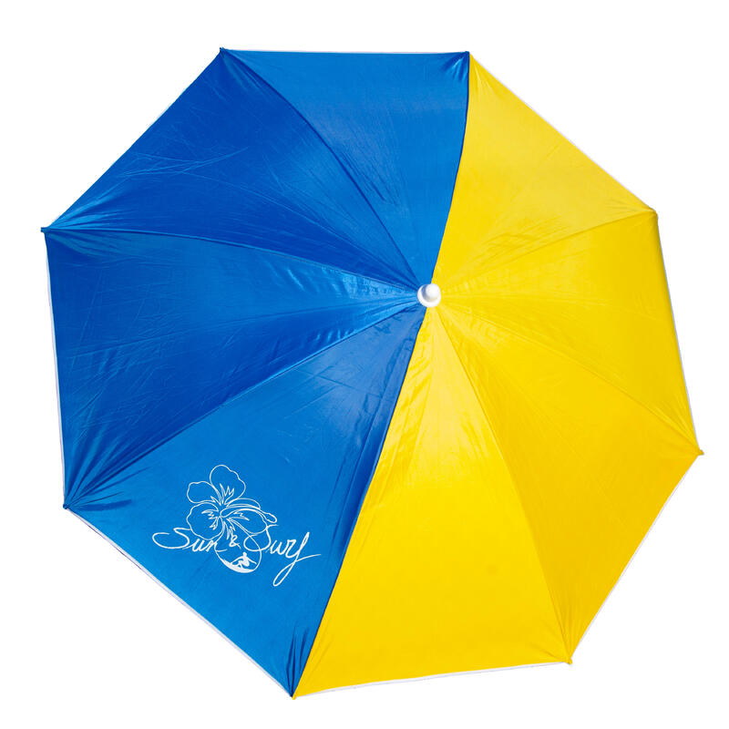 Sombrilla playa UPF50+ 160cm Sun&Surf azul amarillo