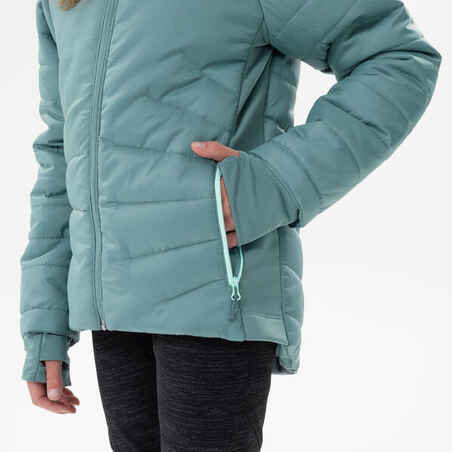 Kids’ warm, padded hiking jacket - 7-15 years - MH500 - Green