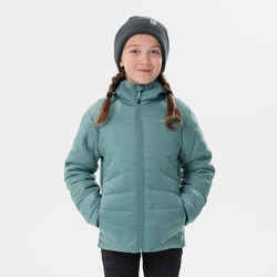 KIDS’ PADDED HIKING JACKET - HYBRID AGED 7-15 - PASTEL GREEN