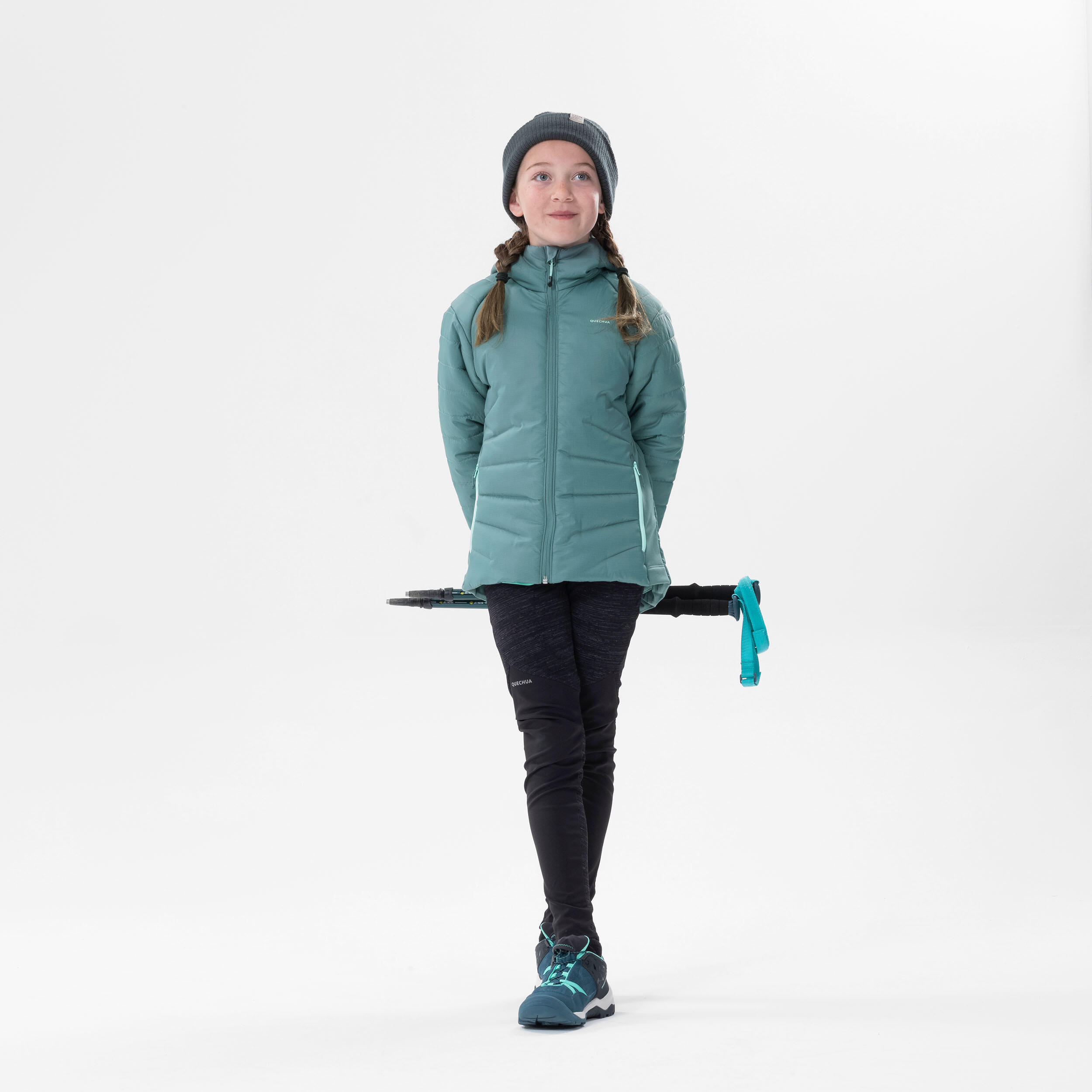 Gilet Matelassé Fille Husky – 13 Ans – Vert Pâle – Fabriqué En Italie – Neuf