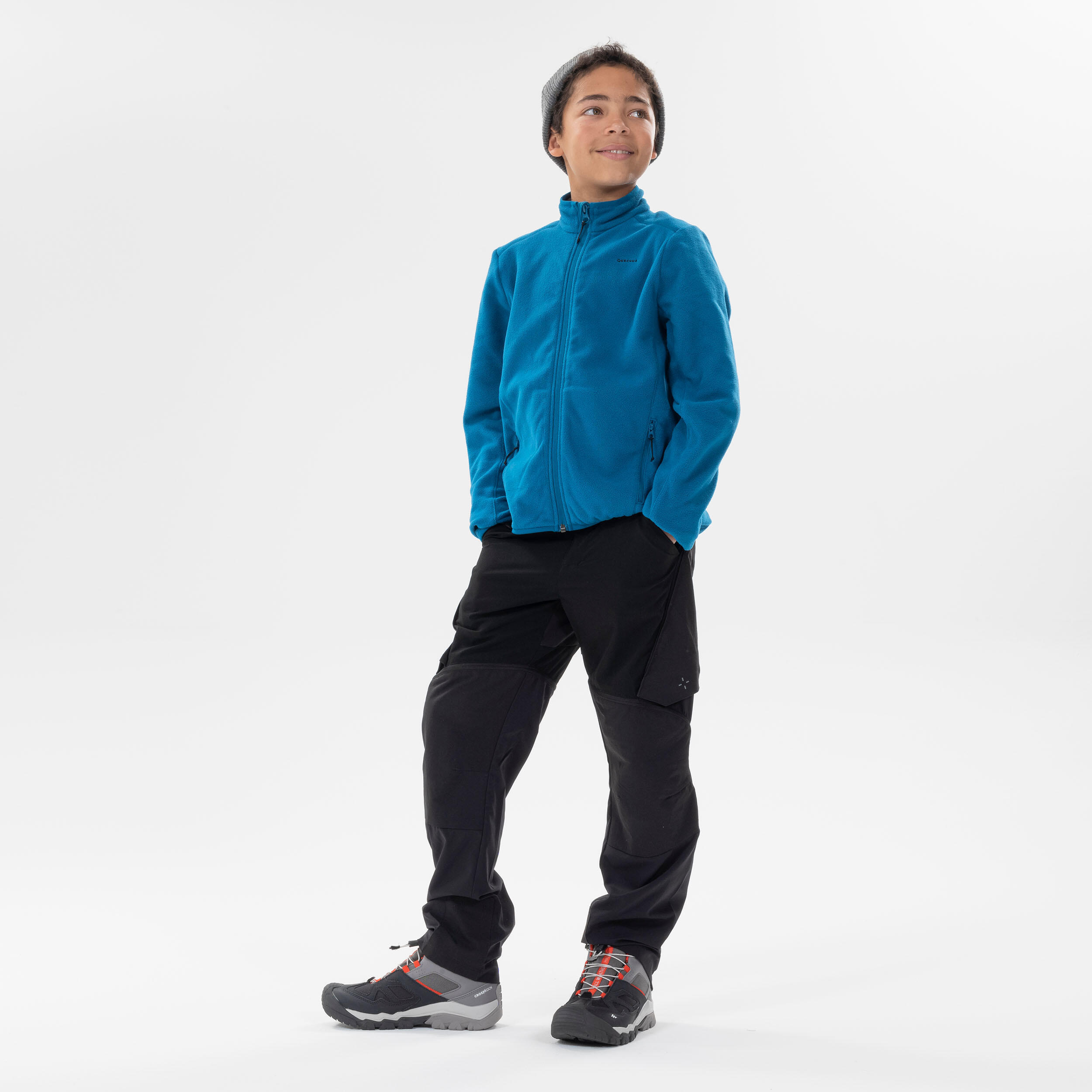 Kids' Fleece Hiking Jacket MH150 7-15 Years - Blue 3/6