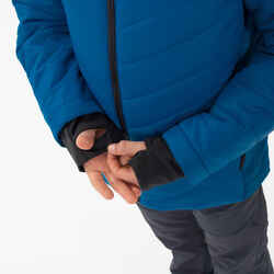 KIDS’ PADDED HIKING JACKET - HYBRID AGED 7-15 - BLUE