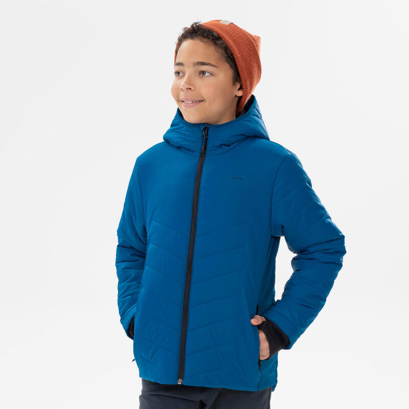 Chaqueta acolchada de montaña y trekking Niños 7-15 años Quechua Hybrid azul