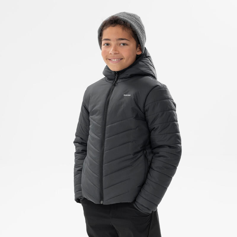 Wanderjacke wattierte Hybridjacke Kinder Gr. 122–170 - schwarz