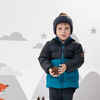 Detská prešívaná bunda na turistiku 2-6 rokov sivo-modrá