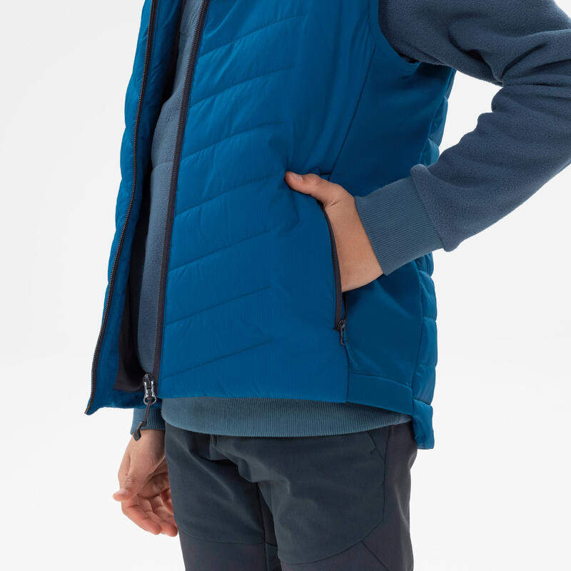 Gilet montagna bambino MH500 HYBRID azzurro