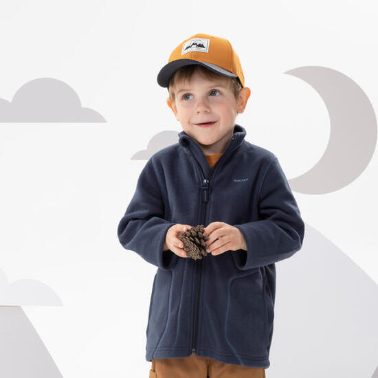 Fleecejacke Kleinkinder Gr. 92-116 Reißverschluss Wandern - MH100 dunkelblau