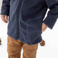 Kids’ Hiking Fleece Jacket MH100 - 2-6 years - Zip - Steel Blue