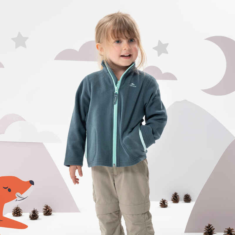 Fleecejacke Kleinkinder Gr. 92–116 Wandern - MH150 grün