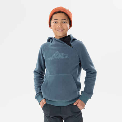 
      Sweat polaire de randonnée gris foncé - enfant 7-15 ans
  