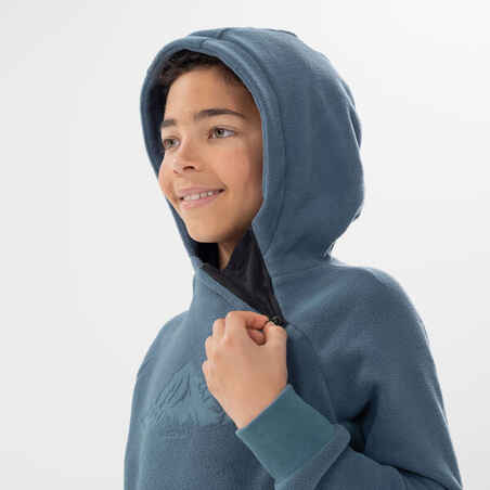 Boys’ Fleece Hiking Sweatshirt Aged 7-15 - Dark Grey