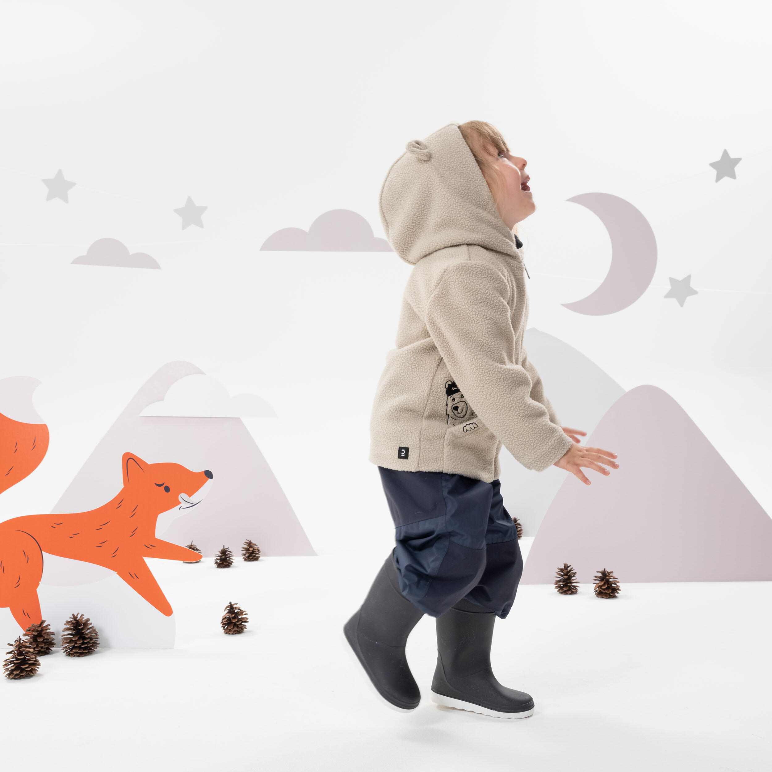 Veste de randonnée en polaire moutonné enfant, NH 500 Âge 2-6 ans - QUECHUA