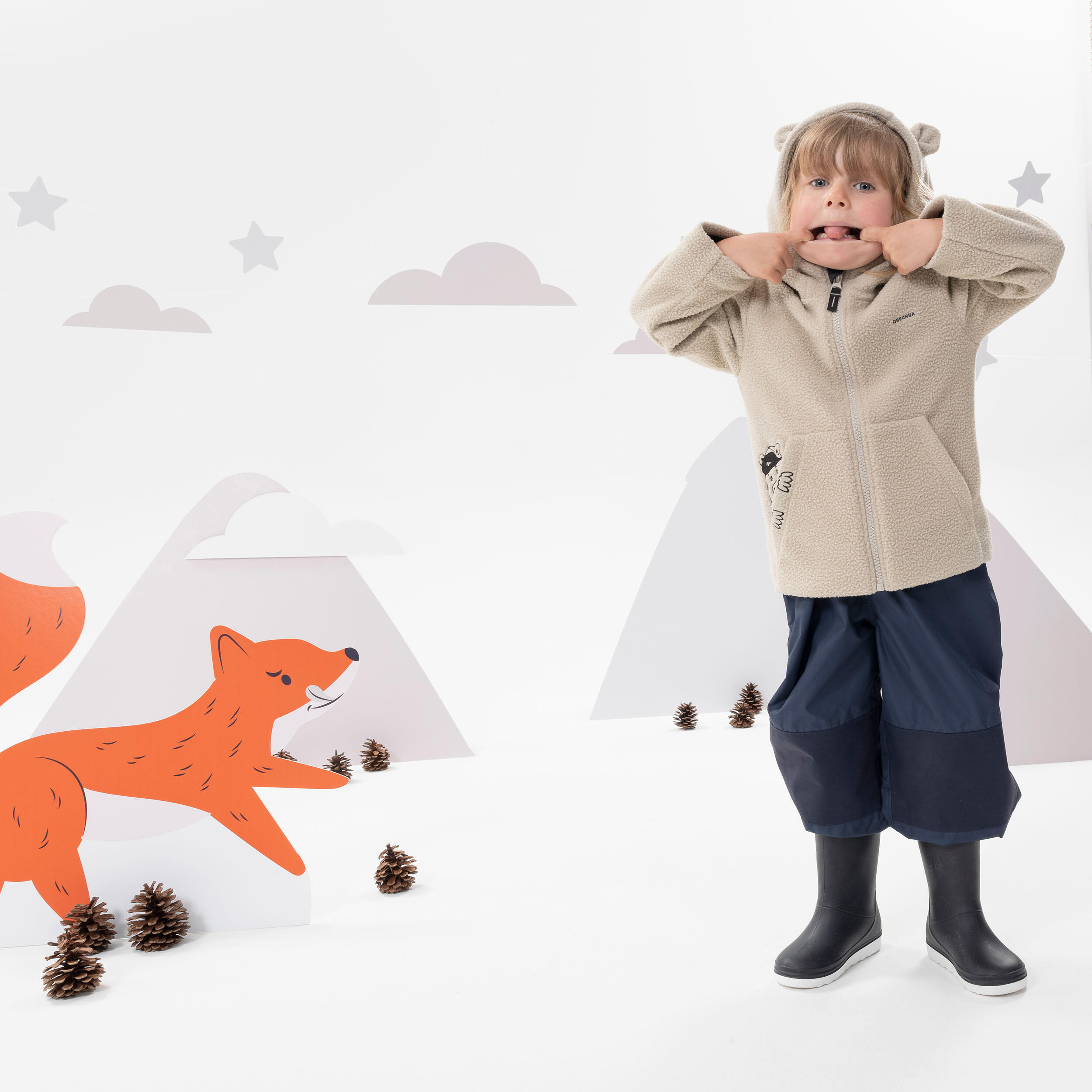 Chamarra polar de senderismo - MH500 KID beige - niños 2-6 años  27/51