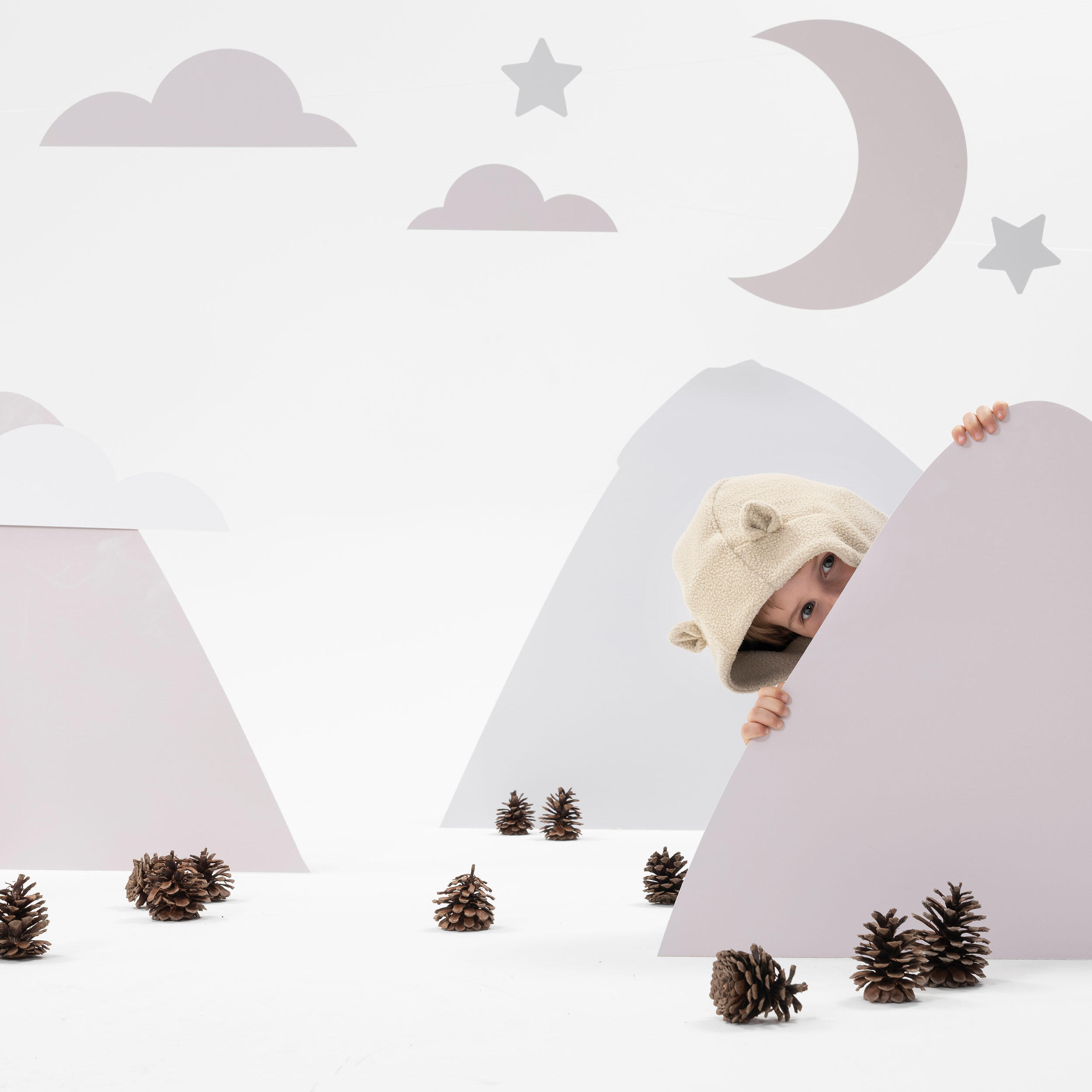 Chamarra polar de senderismo - MH500 KID beige - niños 2-6 años  5/51