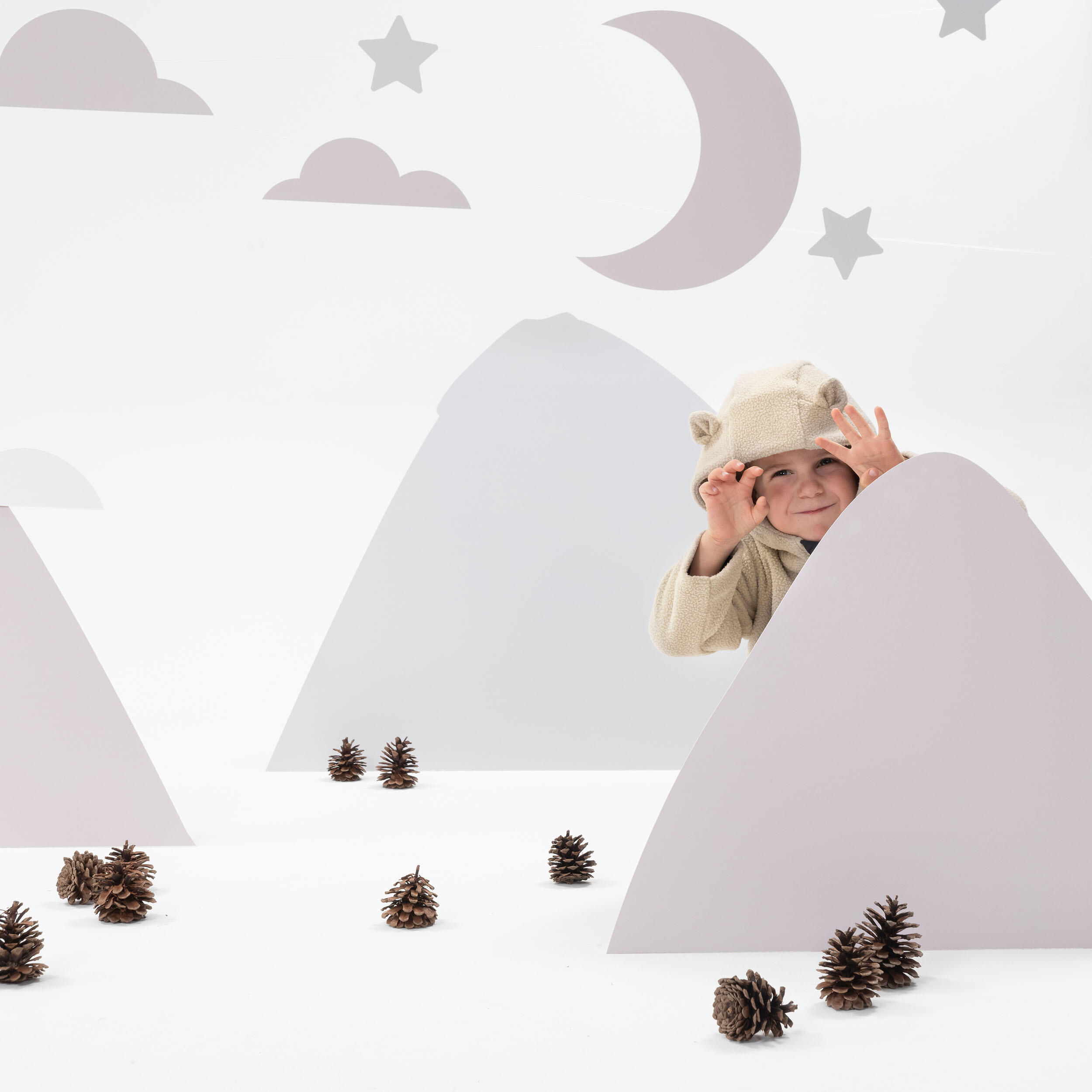 Chamarra polar de senderismo - MH500 KID beige - niños 2-6 años  7/51
