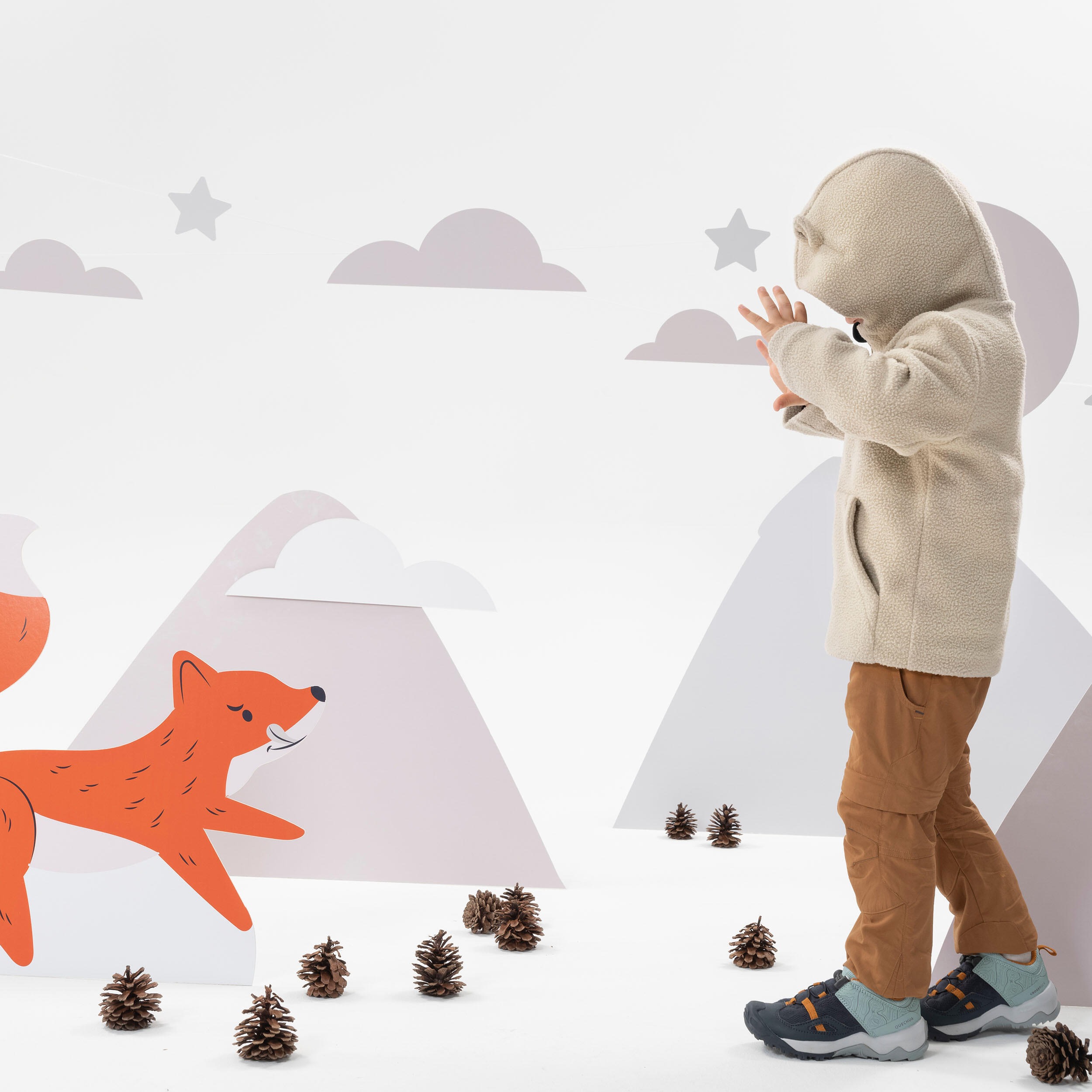Chamarra polar de senderismo - MH500 KID beige - niños 2-6 años  9/51