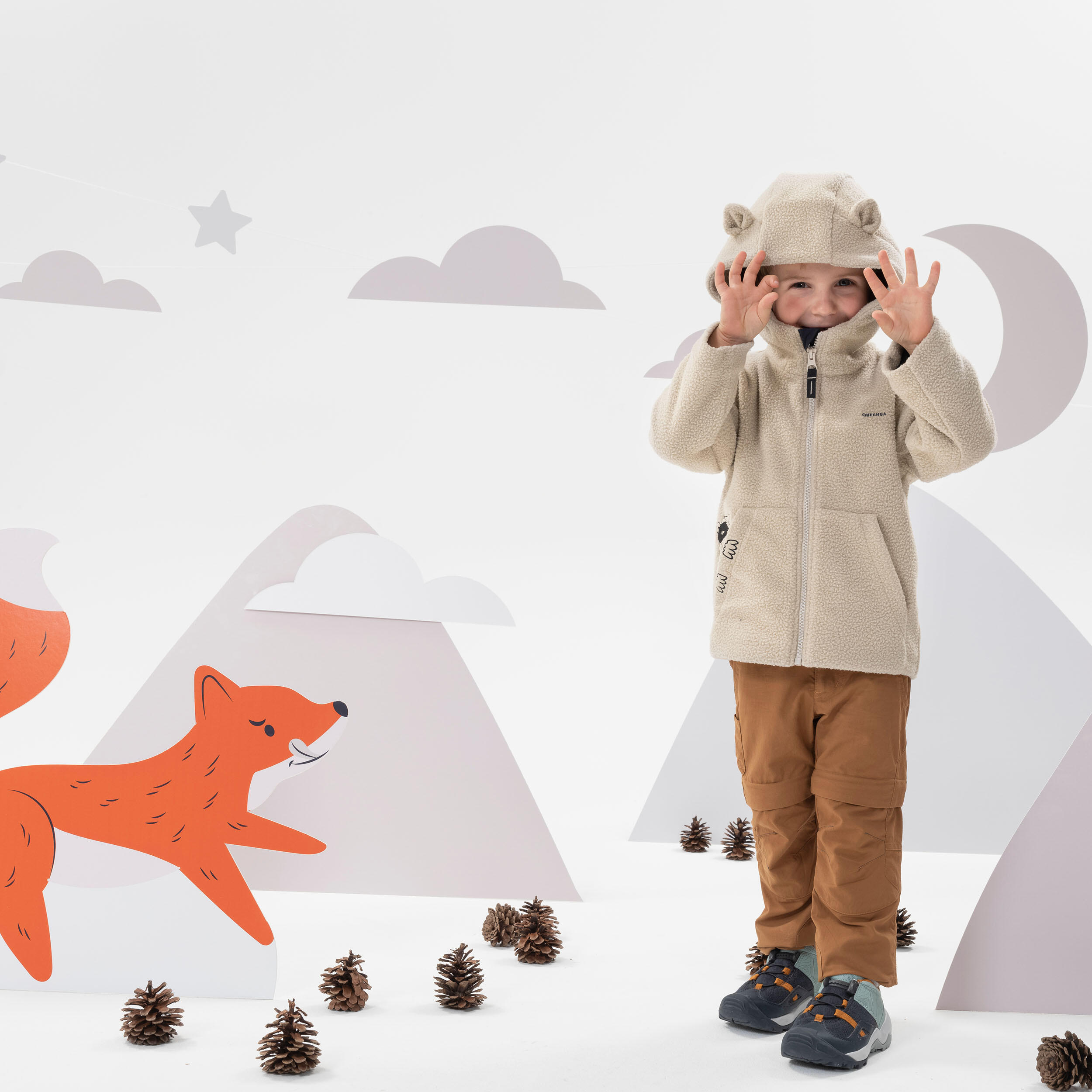 Chamarra polar de senderismo - MH500 KID beige - niños 2-6 años  11/51