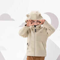 Kids' Hiking Fleece - MH500 KID Beige - Ages 2-6