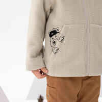 Kids' Hiking Fleece - MH500 KID Beige - Ages 2-6