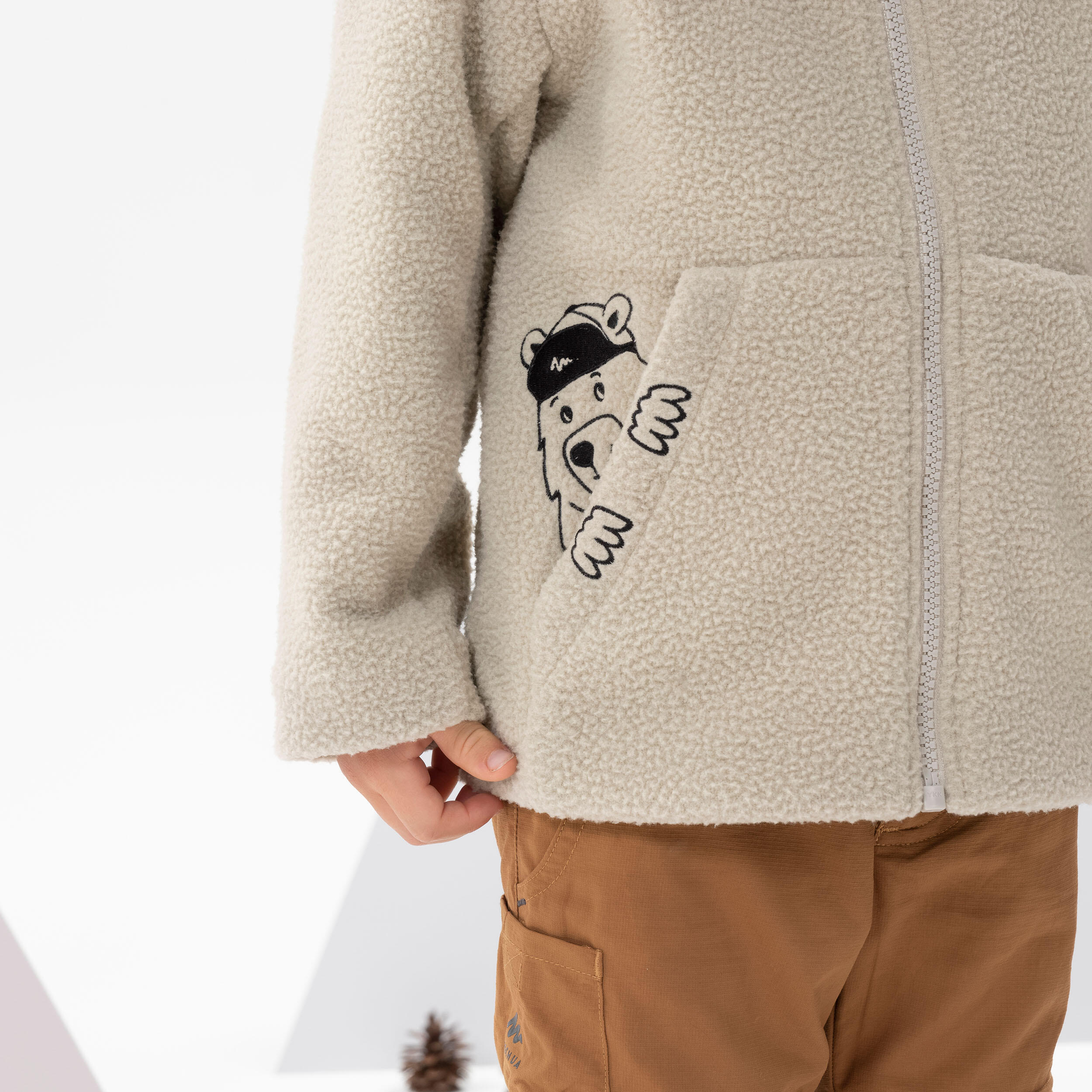 Chamarra polar de senderismo - MH500 KID beige - niños 2-6 años  22/51