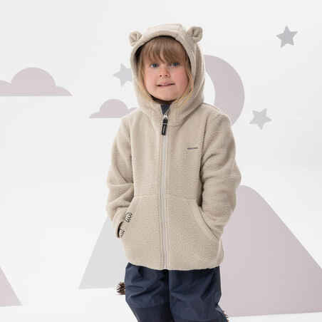 Chaqueta polar de senderismo - MH500 KID beige - niños 2-6 años 