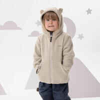 Kids' Hiking Fleece - MH500 KID Beige - Ages 2-6