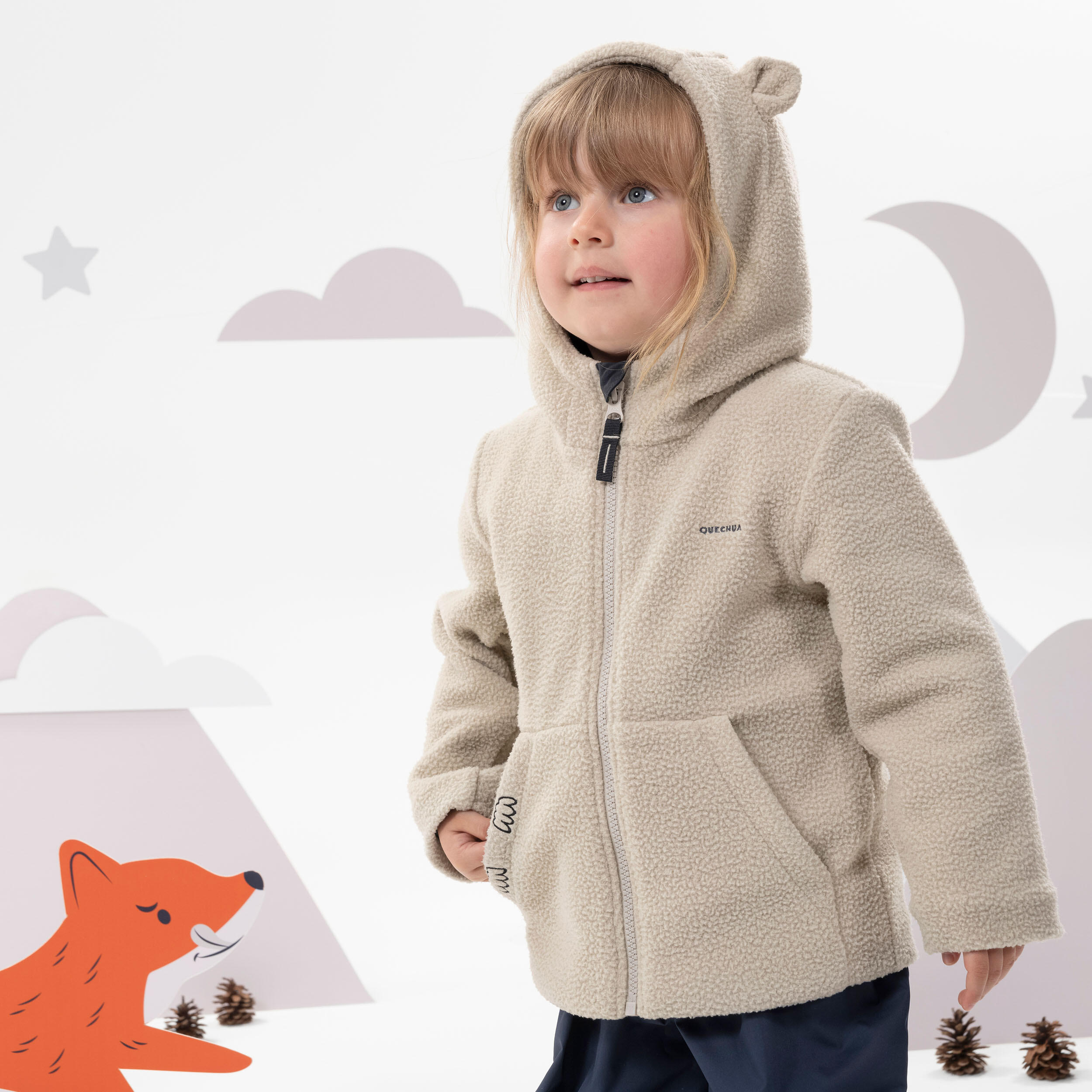 Chamarra polar de senderismo - MH500 KID beige - niños 2-6 años  26/51