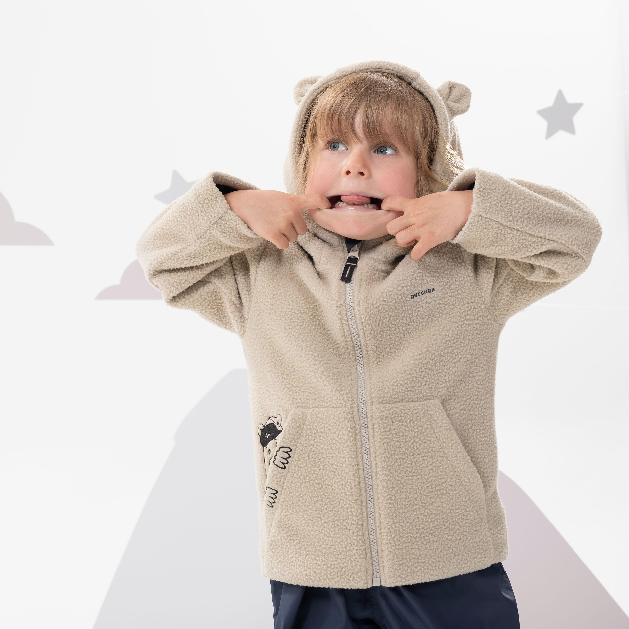Chamarra polar de senderismo - MH500 KID beige - niños 2-6 años  28/51