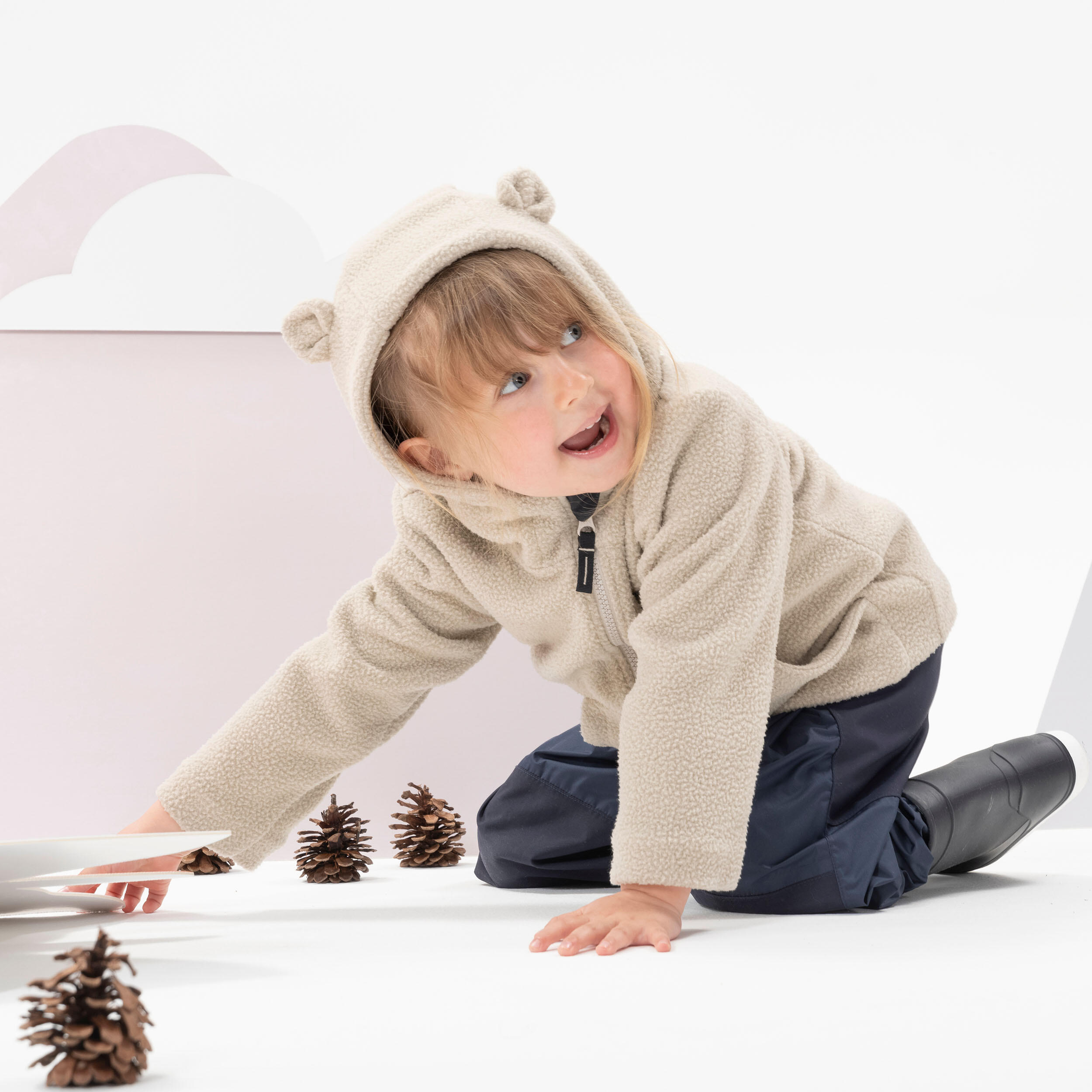 Chamarra polar de senderismo - MH500 KID beige - niños 2-6 años  29/51