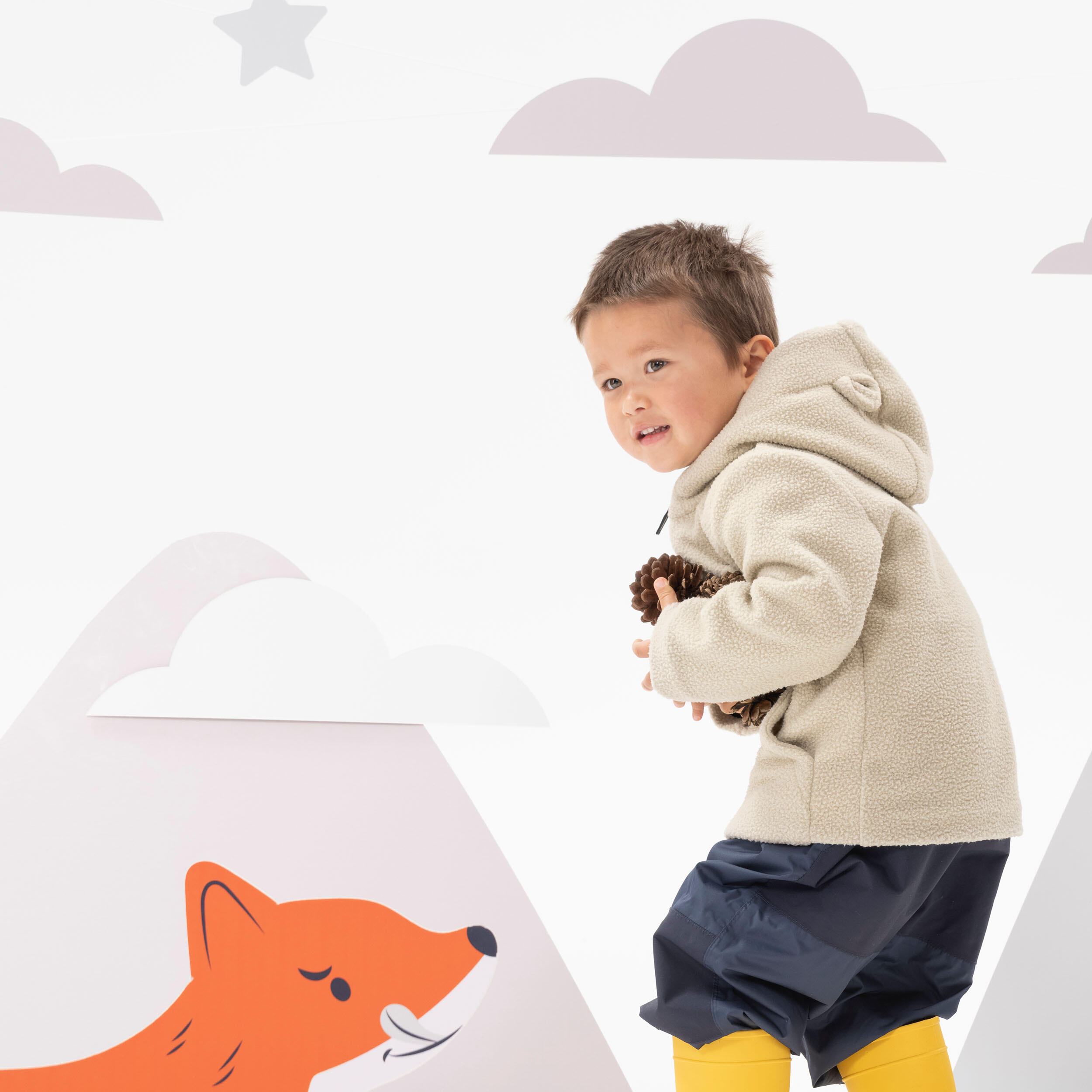 Chamarra polar de senderismo - MH500 KID beige - niños 2-6 años  33/51