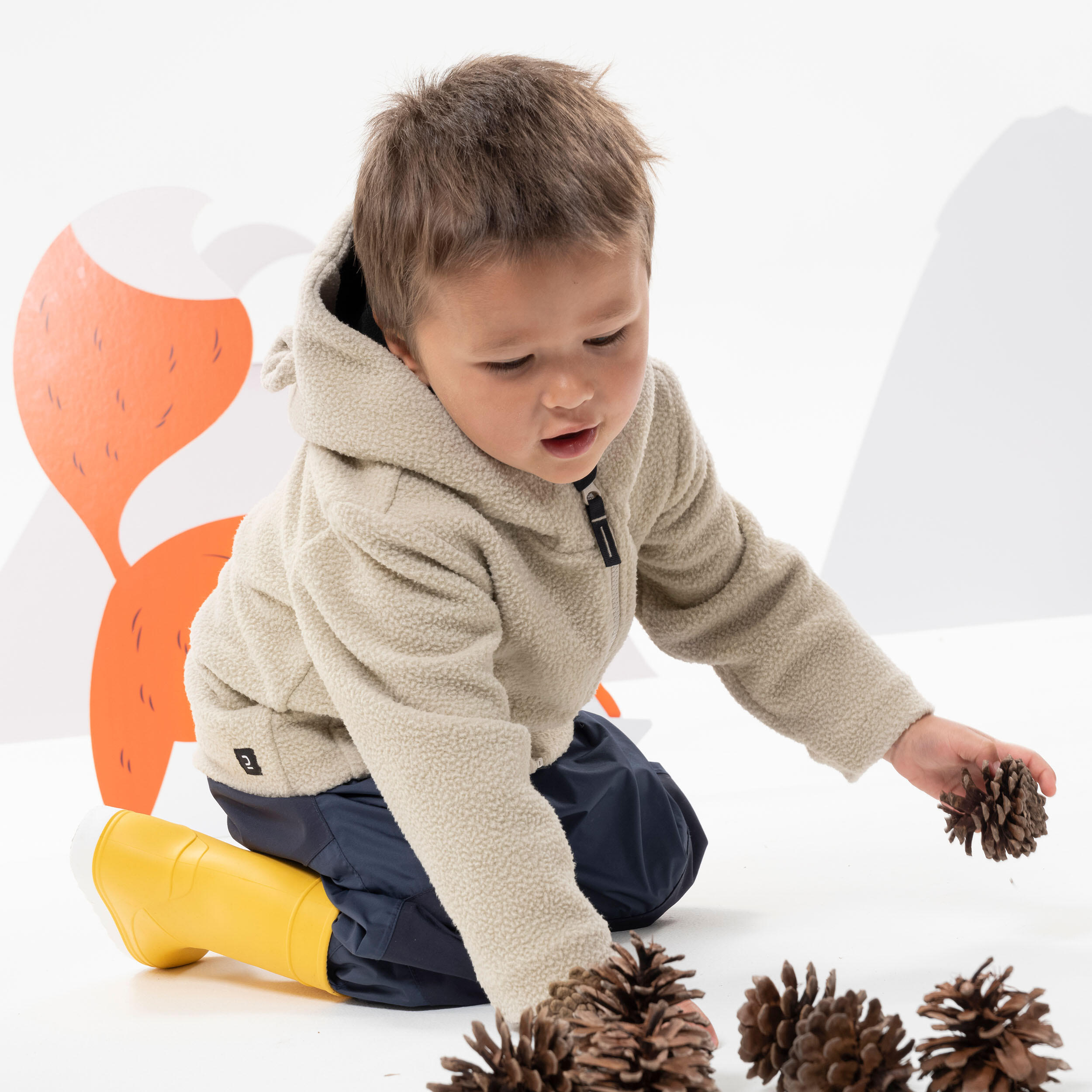 Chamarra polar de senderismo - MH500 KID beige - niños 2-6 años  34/51