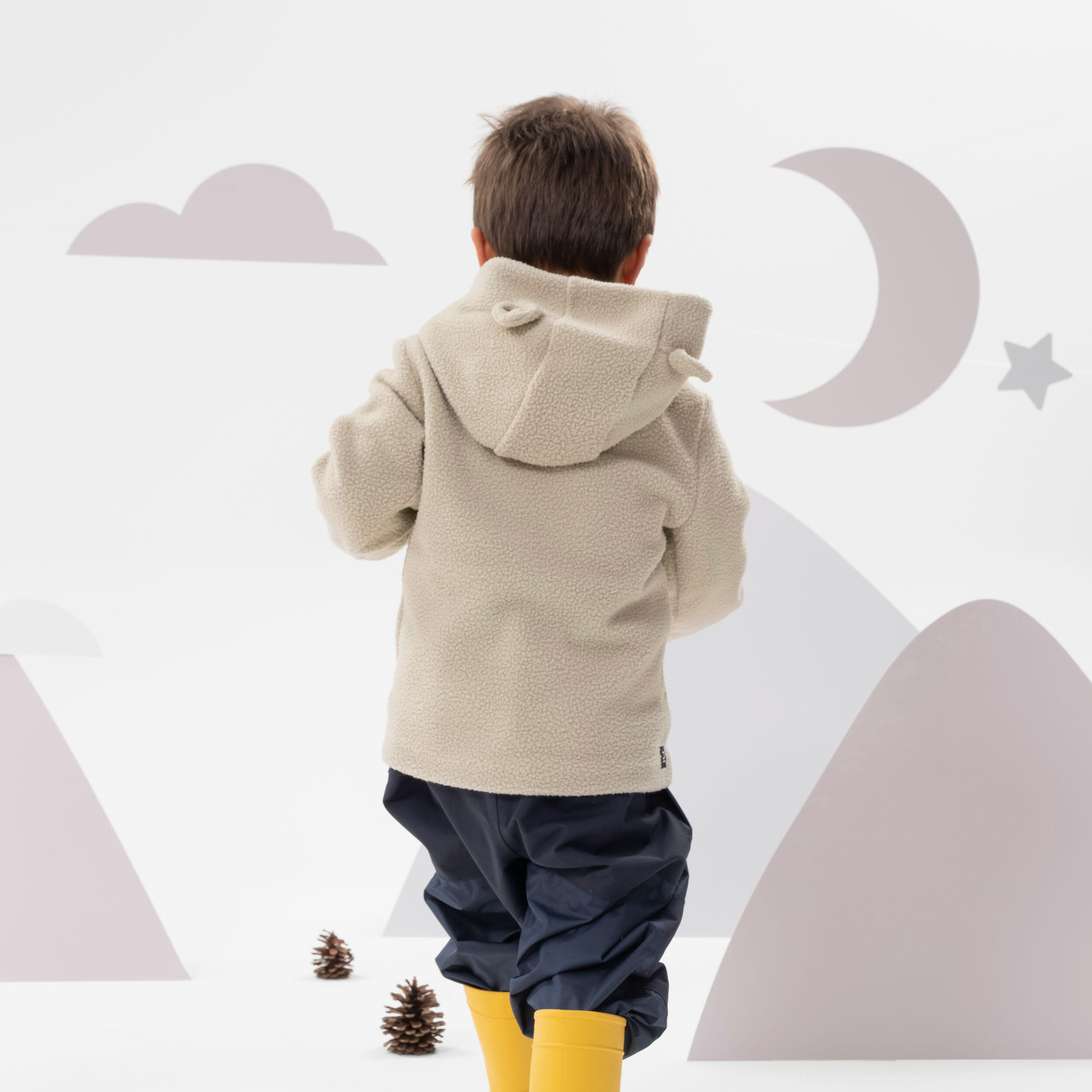 Chamarra polar de senderismo - MH500 KID beige - niños 2-6 años  36/51