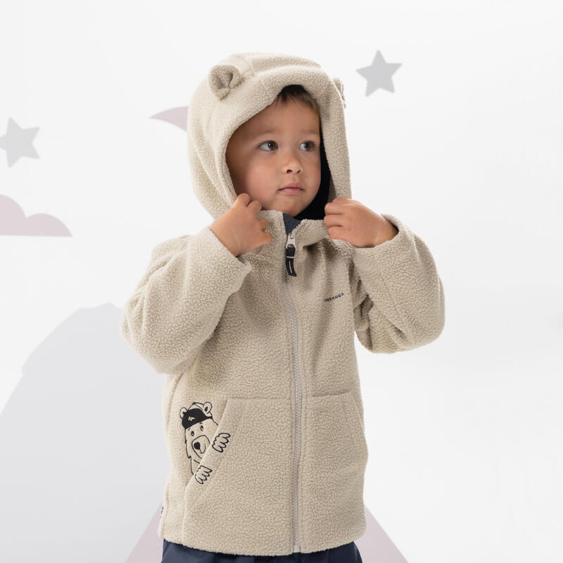 Wandelfleece voor kinderen MH500 beige 2-6 jaar