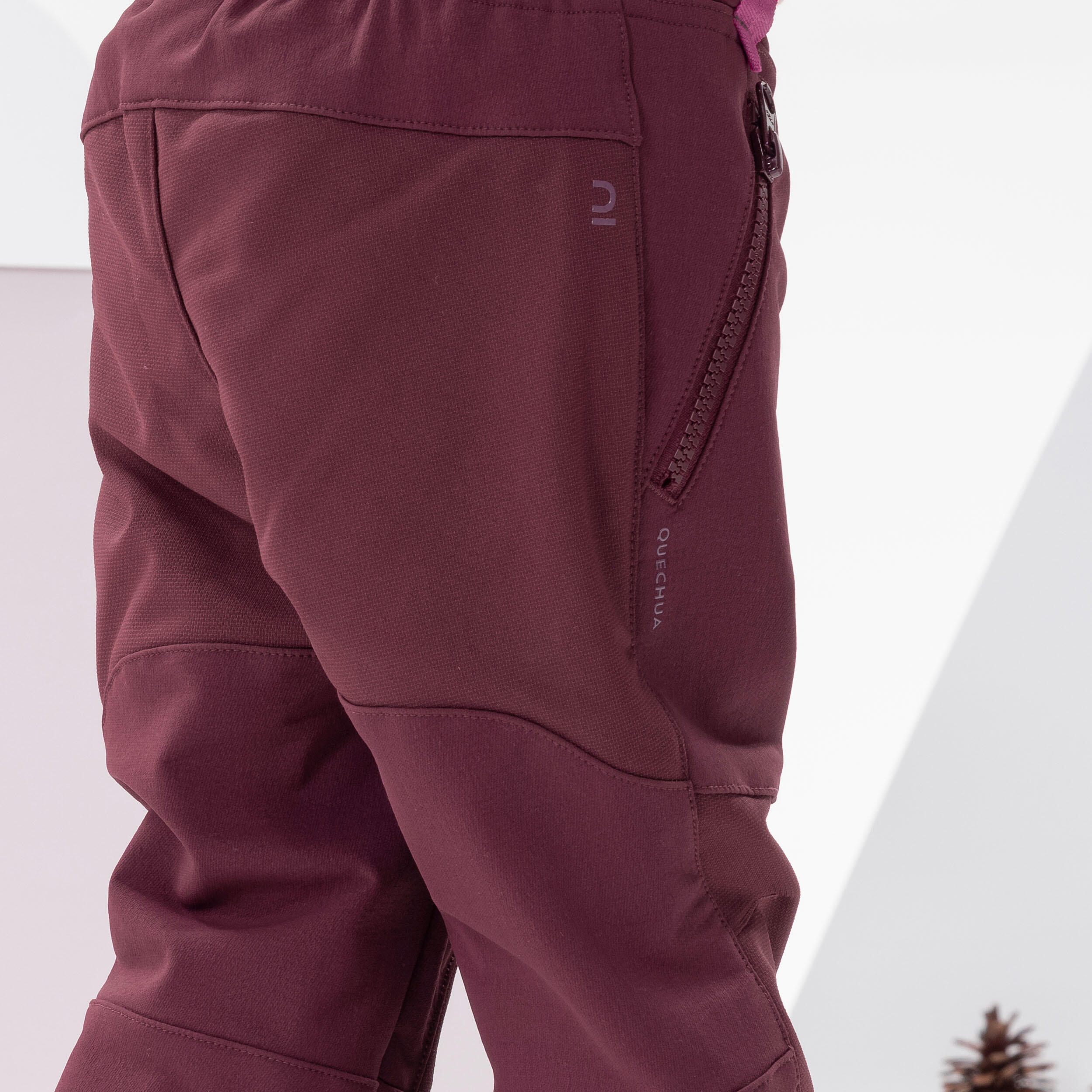 Kids’ Softshell Hiking Trousers - MH550 - Aged 2-6 - Purple 6/6