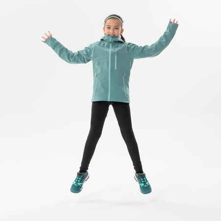 VESTE SOFTSHELL RANDONNEE - MH550 VERT PASTEL - ENFANT 7-15 ANS