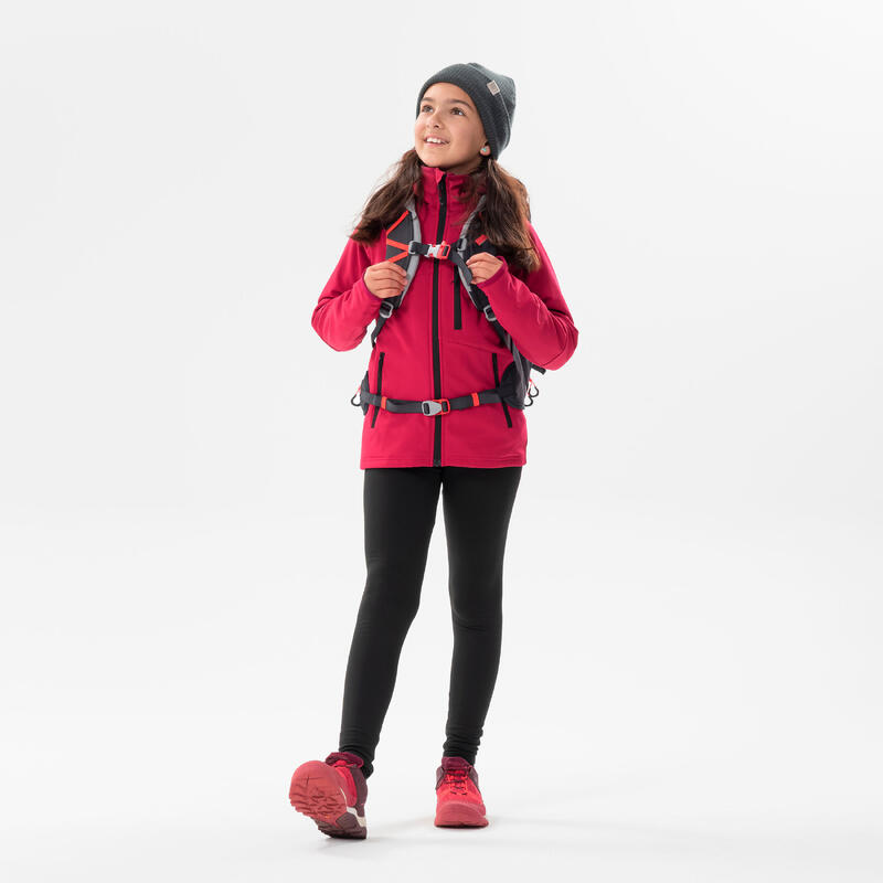 Jachetă Softshell Drumeție la munte MH550 Roz Fete 7-15 ani 