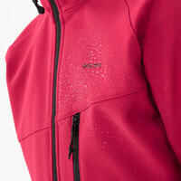 VESTE SOFTSHELL RANDONNEE - MH550 FRAMBOISE - ENFANT 7-15 ANS