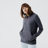 Women's warm running hoodie- dark grey