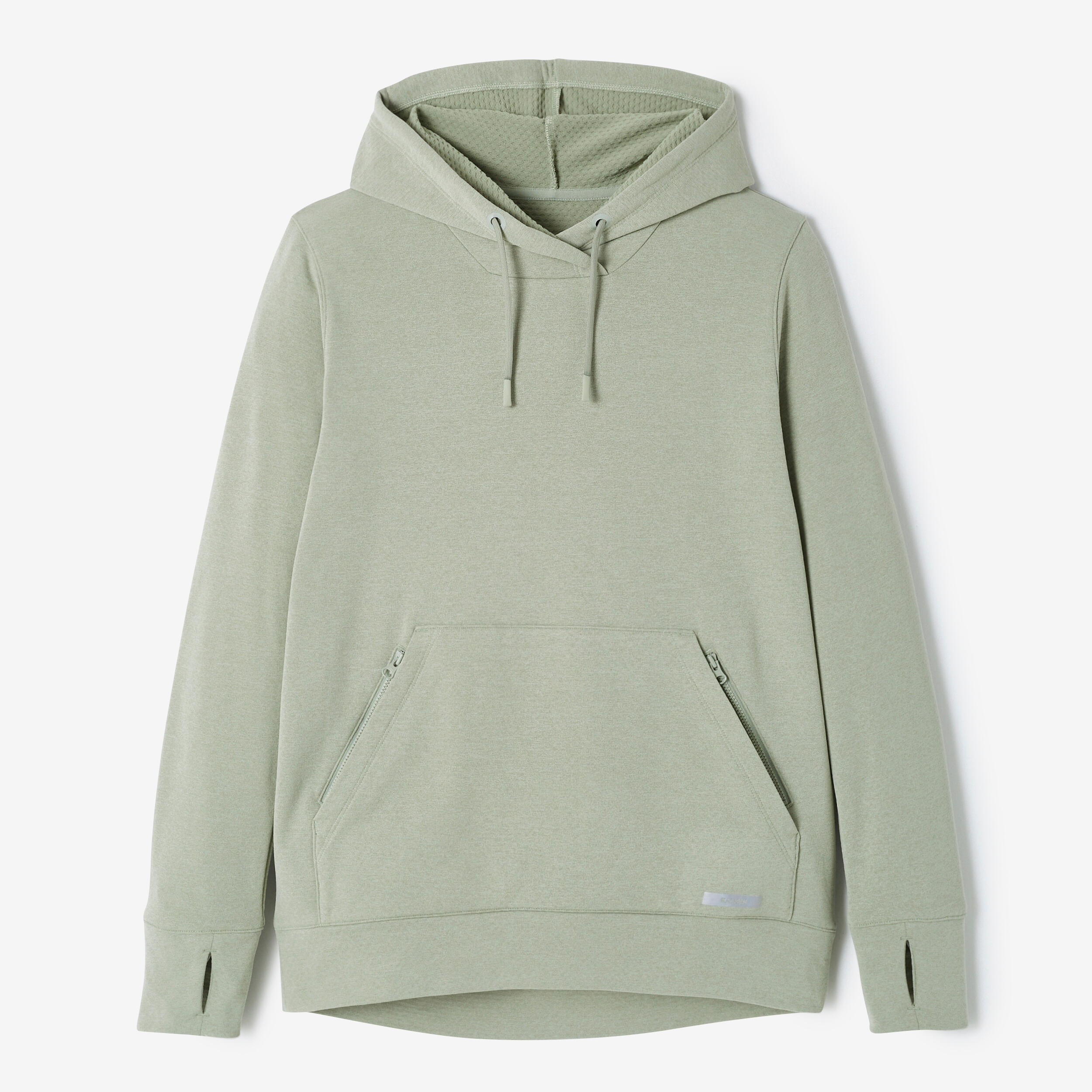 Women's warm running hoodie - khaki