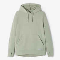 Sudadera running con capucha cálida Mujer Hood 500 gris