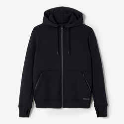 500 women's warm running/jogging hoodie - black